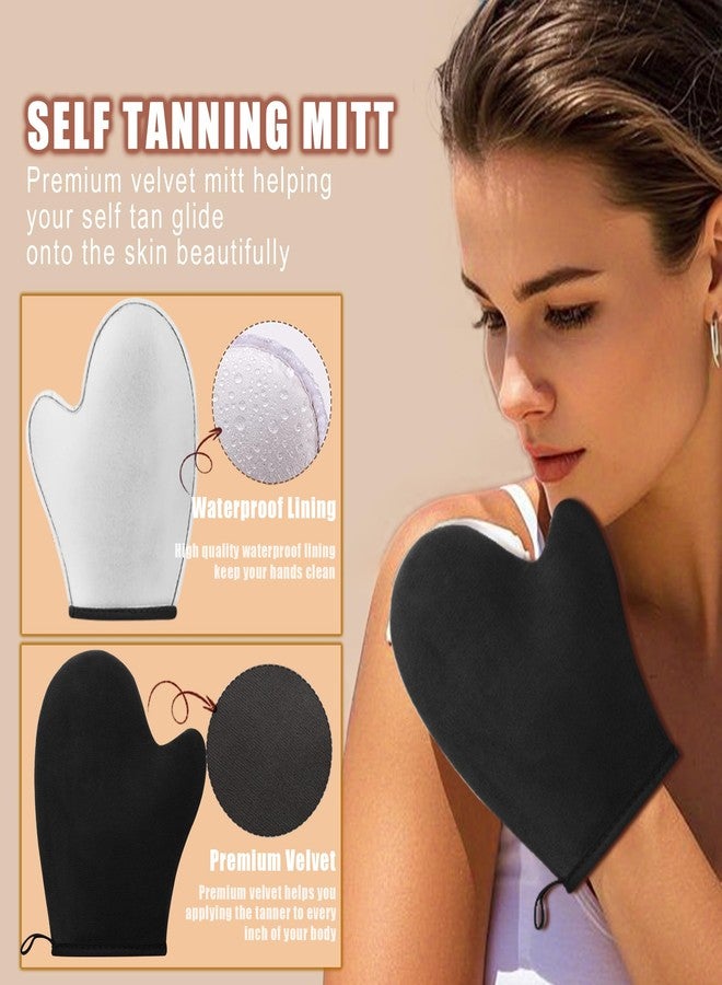 KELILO 3 in 1 Self Tanning Mitt Self Tanner Brush for Body Kabuki Brush for Self Tanner Mitt Self Tanning Brushes for Self Tan Brushes Tanning Glove Self Tanner Back Applicator Back Tanning Applicator - Image 2